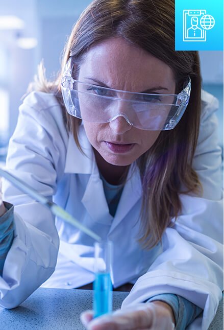 Laboratory specialist conducting quality analysis